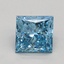 1.57 Ct. Fancy Vivid Blue Princess Lab Grown Diamond