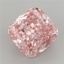 4.03 Ct. Fancy Vivid Pink Cushion Lab Grown Diamond