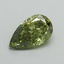 0.54 Ct. Fancy Vivid Green Pear Lab Grown Diamond