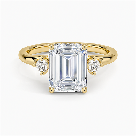 Floating Stone Diamond Engagement Ring