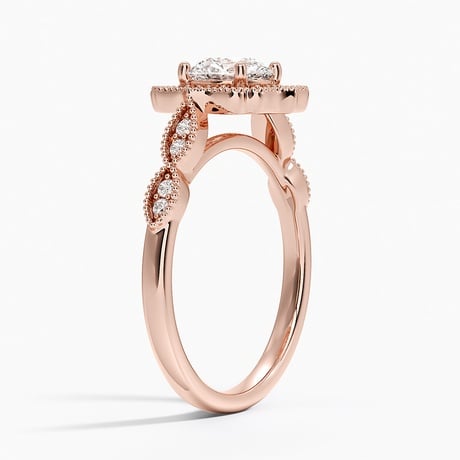 Vintage Halo Engagement Ring - Cadenza