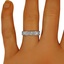 The Calixte Ring, smalltop view on a hand