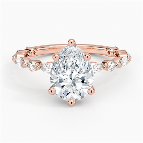 14K Rose Gold Versailles Three-Quarter Coverage Diamond Ring (1/2 ct. tw.)