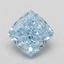 1.10 Ct. Fancy Vivid Blue Cushion Lab Grown Diamond