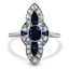 Art Deco Reproduction Sapphire Vintage Ring