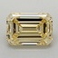 0.90 Ct. Fancy  Yellow Emerald Lab Grown Diamond