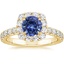 18K Yellow Gold Estelle Halo Diamond Ring (3/4 ct. tw.), smalltop view