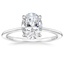 Platinum Petite Secret Halo Diamond Ring, smalltop view