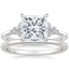 Platinum Luxe Melody Diamond Ring (1/5 ct. tw.) with Petite Comfort Fit Wedding Ring