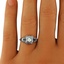 The Skyla Ring, smalltop view on a hand