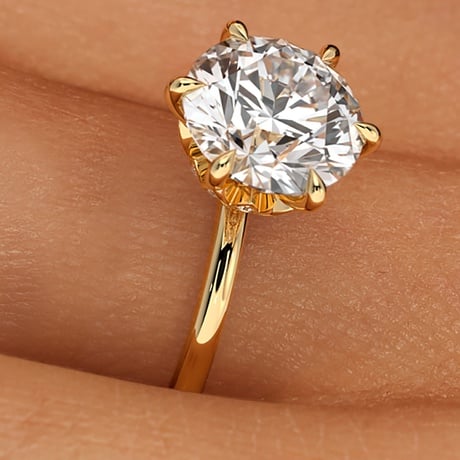 Petal Prong Engagement Ring