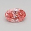 0.41 Ct. Fancy Vivid Pink Oval Lab Grown Diamond