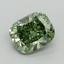 0.91 Ct. Fancy Vivid Green Cushion Lab Grown Diamond