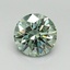 1.61 Ct. Fancy Vivid Green Round Lab Grown Diamond