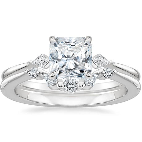 18K White Gold Cometa Diamond Bridal Set