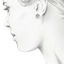 The Alethea Earrings, smalltop view on a hand