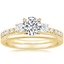 18K Yellow Gold Radiance Diamond Ring (1/3 ct. tw.) with Petite Comfort Fit Wedding Ring