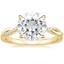 18K Yellow Gold Petite Twisted Vine Diamond Ring (1/8 ct. tw.), smalltop view