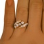 The Ione Ring, smallzoomed in top view on a hand