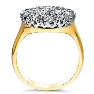 Custom Antique Inspired Cluster Ring