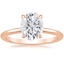 14K Rose Gold Audrey Perfect Fit 1.4mm Solitaire Ring, smalltop view