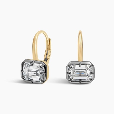 Harper Emerald-Cut Lab Diamond Drop Earrings (2 ct. tw.)