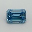 1.37 Ct. Fancy Vivid Blue Emerald Lab Grown Diamond