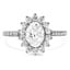 Custom Sunburst Oval Diamond Ring