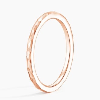 Matte Hammered Petite Comfort Fit Wedding Ring