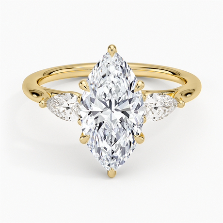 Luxe Delilah Three Stone Pear Diamond Ring