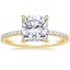 18K Yellow Gold Viviana Three-Quarter Coverage Diamond Ring, smalltop view