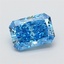 1.7 Ct. Fancy Vivid Blue Radiant Lab Grown Diamond