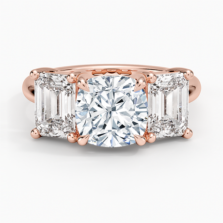 14K Rose Gold Luxe Rhiannon Three Stone Diamond Ring (1 1/10 ct. tw.)