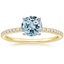 18K Yellow Gold Ballad Half Coverage Diamond Ring (1/8 ct. tw.), smalltop view