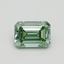 0.7 Ct. Fancy Intense Pacific Green Emerald Lab Grown Diamond