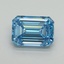 4.13 Ct. Fancy Vivid Blue Emerald Lab Grown Diamond