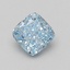1.11 Ct. Fancy Vivid Blue Cushion Lab Grown Diamond