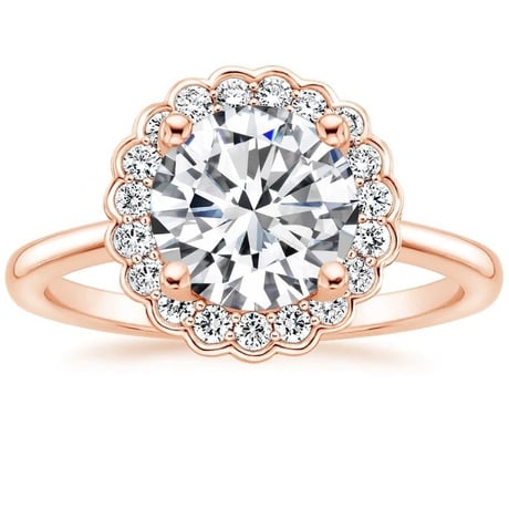 14K Rose Gold Violette Diamond Ring