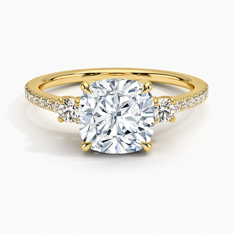 18K Yellow Gold Lyra Three Stone Diamond Ring (1/4 ct. tw.)