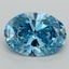 2.51 Ct. Fancy Vivid  Blue Oval Lab Grown Diamond