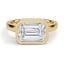 Custom East-West Hidden Halo Lab Diamond Ring