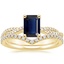 18K Yellow Gold Petite Luxe Twisted Vine Diamond Ring (1/4 ct. tw.) with Flair Diamond Ring (1/6 ct. tw.)