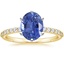 18K Yellow Gold Six Prong Petite Shared Prong Diamond Ring (1/5 ct. tw.), smalltop view