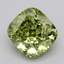 2.52 Ct. Fancy Vivid  Green Cushion Lab Grown Diamond