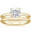18KY Moissanite Hazel Bridal Set, smalltop view