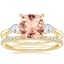 14K Yellow Gold Petite Opera Diamond Ring (1/4 ct. tw.) with Ballad Diamond Ring (1/6 ct. tw.)
