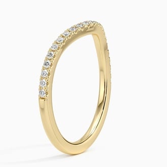 Curved Lab Diamond Wedding Ring