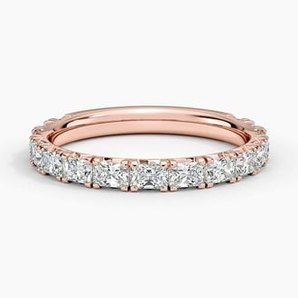 Nathalie Radiant Cut Lab Diamond Ring (7/8 ct. tw.) in 14K Rose Gold