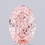 2.10 Ct. Fancy Vivid Pink Oval Lab Grown Diamond