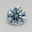 0.46 Ct. Fancy Vivid Blue Round Lab Grown Diamond